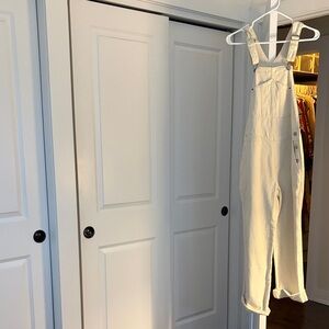 Old Navy Cream Denim Overalls